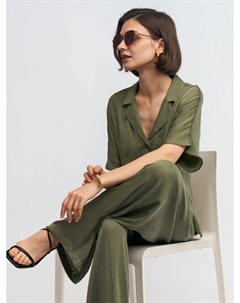 Рубашка с вырезом и коротким рукавом Zolla