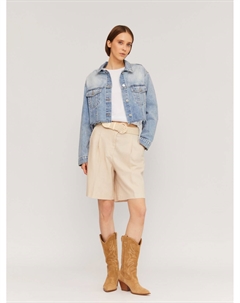 Классические льняные шорты удлинённые Zolla