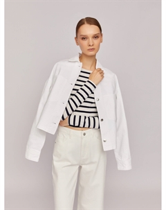 Лонгслив-тельняшка с узором в полоску из хлопка Zolla