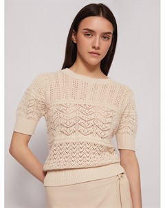 Топ из ажурного вязаного трикотажа Zolla