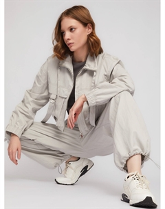 Бомбер укороченного свободного силуэта с воротником Zolla