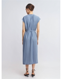 Платье-рубашка из вискозы с поясом Zolla