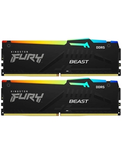Модуль памяти DIMM 16Gb 2х8Gb DDR5 PC48000 6000MHz Kingston Fury Beast RGB Black EXPO (KF560C30BBEAK2-16)