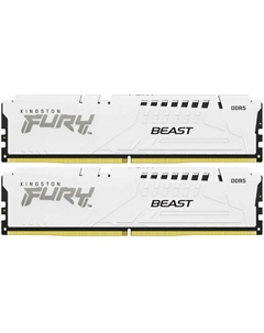 Модуль памяти DIMM 32Gb 2х16Gb DDR5 PC48000 6000MHz Kingston Fury Beast White EXPO (KF560C30BWEK2-32)
