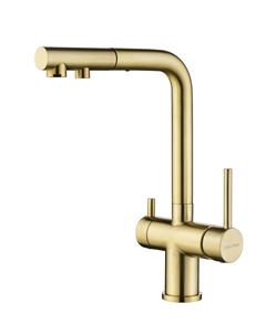 Смеситель для кухни Serpentine Se213222-SBG светлое брашированное золото Paulmark
