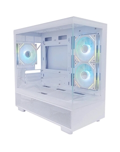 Корпус MIKU Mi5 ARGB, mATX, Midi-Tower, USB 3.0, белый, без БП (Mi5-WH-2FC7R-W-1FC7-W) 1stplayer