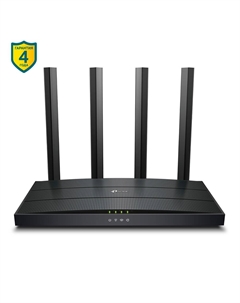 Wi-Fi роутер Archer AX12, 802.11a/b/g/n/ac/ax, 2.4 / 5 ГГц, до 1.5 Гбит/с, LAN 3x1 Гбит/с, WAN 1x1 Гбит/с, внешних антенн: 4 Tp-link