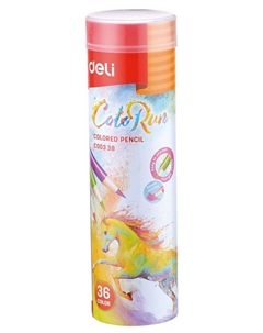 Набор цветных карандашей ColoRun, трехгранные, 36 шт. (EC00338) Deli