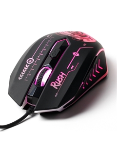 Мышь проводная RUSH 727G, 3200dpi, оптическая светодиодная, USB, черный (SBM-727G-K) Smartbuy