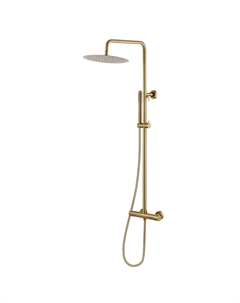 Душевая система Swedbe Select с верхним душем с лейкой с термостатом золото (2791GO)