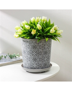 Горшок для цветов с поддоном Доляна