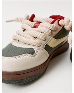 Комбинированные кеды с толстыми шнурками для мальчиков Sela