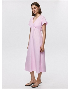 Платье миди из вискозы и льна Sela