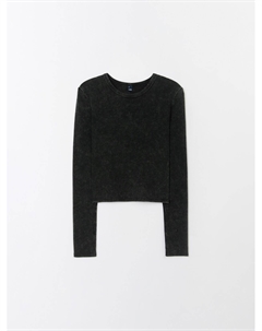 Трикотажный лонгслив из хлопка Zolla