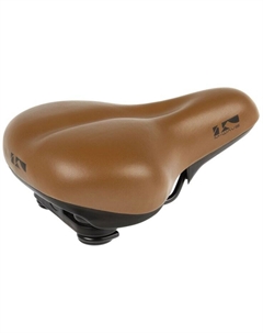 Седло велосипедное ELAST-L CITY, комфорт, с пружинами, 265х200мм, коричневое, 5-251022 M-wave
