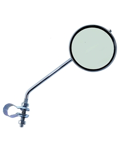 Зеркало плосокое круглое D=80мм регулируемое кольцевое крепление серебристый, 5-271018 M-wave