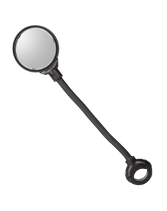 Зеркало велосипедное, 3 степени свободы, плоское, 70мм, гибкое кольцевое крепление, 190мм, черное, 5-270060 M-wave