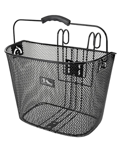 Велокорзина, передняя, универсальное крепление на руль, черная, 5-431502 M-wave