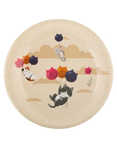 Набор тарелок Cats 6шт 23см бумага Нет марки