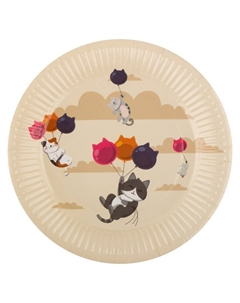 Набор тарелок Cats 6шт 18см бумага Нет марки