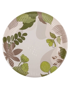 Набор тарелок Nature 6шт 23см бумага Нет марки