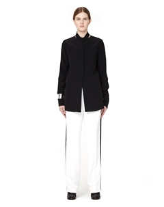 Широкие белые брюки с лампасами Haider ackermann