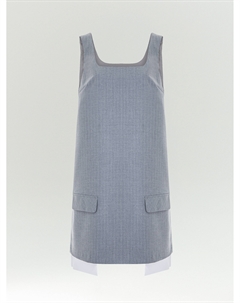 Сарафан миди из костюмной ткани в полоску Emka