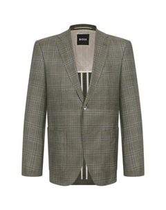 Пиджак из шерсти и шелка Boss