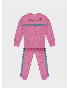 Спортивный костюм с вышивкой "тюльпаны" Stella mccartney