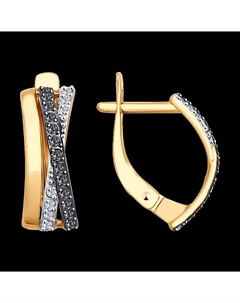 Серьги из золота с фианитами Sokolov