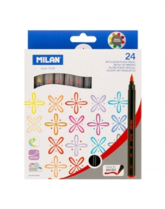 Набор фломастеров-кистей 24 цв Milan