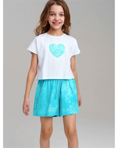 Комплект трикотажный для девочек: платье-футболка, туника Playtoday tween