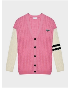 Кардиган розовый с белыми рукавами Msgm