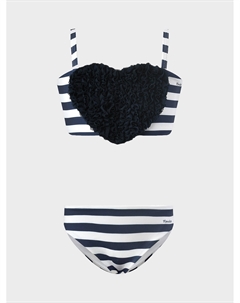 Раздельный купальник в сине-белую полоску Monnalisa