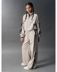 Широкие брюки с лампасами и бантиками для девочек Sela