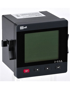 Мультиметр DEKraft 51427DEK цифровой 96х96мм трехфазный, вход 100В 1А, LCD-дисплей МТ-96D Dekraft