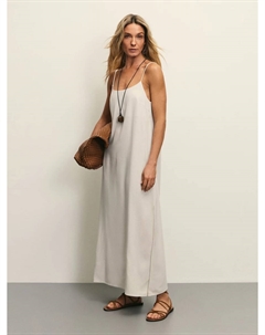 Сарафан изо льна с декоративными бусинами Zarina