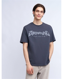 Футболка из хлопка с принтом-надписью Zolla