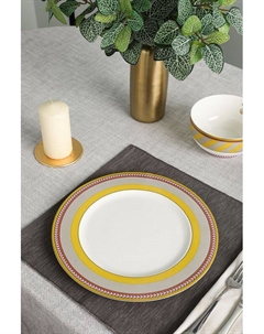 Тарелка фарфоровая Chique Stripes Yellow Pip studio