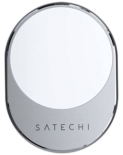 Беспроводное зарядное устройство для автомобиля Satechi Magnetic Wireless Car Charger, серый космос (ST-MCMWCM)