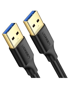 Кабель USB(Am)-USB(Am), экранированный, 2А, 50 см, черный, US128 (10369) Ugreen