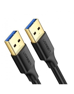 Кабель USB(Am)-USB(Am), экранированный, 2А, 1 м, черный, US128 (10370) Ugreen