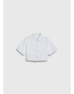 Рубашка с коротким рукавом для девочек, Белый Ostin