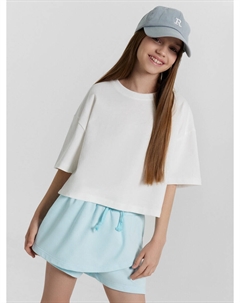 Шорты юбка для девочек голубые Mark formelle