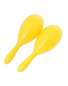 Маракас однотонный, набор 2 шт., желтый Nobrand