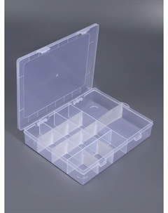 Органайзер для хранения мелочей, 14 ячеек, 21×17×4 см, прозрачный Арт узор