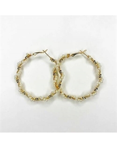 Серьги-кольца с бисером Gil me eva