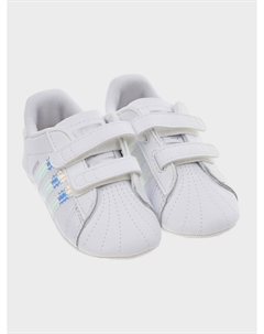 Пинетки на липучке Superstar crib, белые Adidas