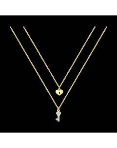 Колье из желтого золота с фианитами Sokolov