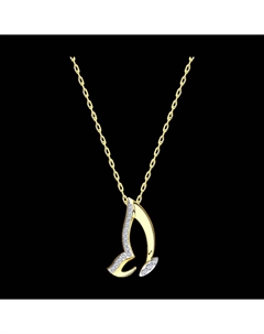 Колье из желтого золота с фианитами Sokolov